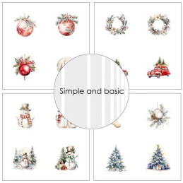 Simple And Basic - Papirpakke 15x15 - Christmas - SBP554