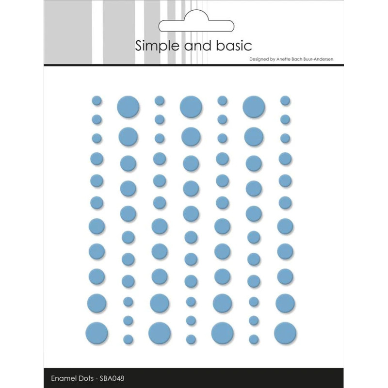Simple And Basic - Matte Enamel Dots - Light Blue