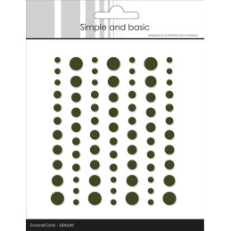 Simple And Basic - Matte Enamel Dots - Forest Green