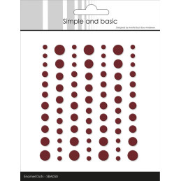 Simple And Basic - Matte Enamel Dots - Wine Red