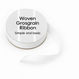 Simple And Basic - Grosgrain Ribbon - White