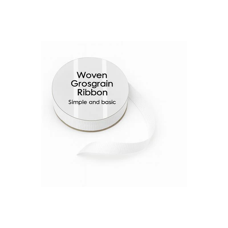 Simple And Basic - Grosgrain Ribbon - White