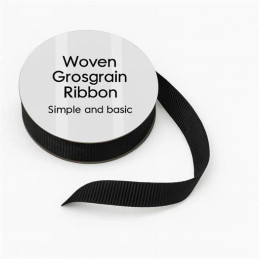 Simple And Basic - Grosgrain Ribbon - Black