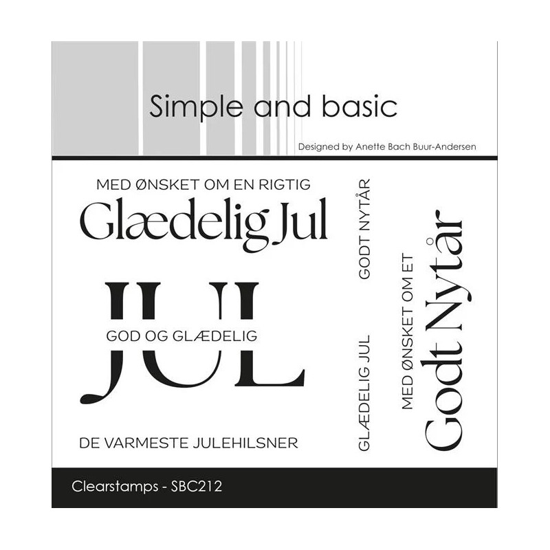 Simple And Basic - Stempel - Glædelig Jul - SBC212
