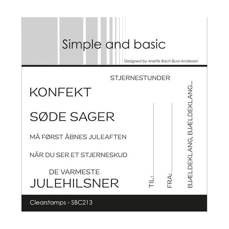 Simple And Basic - Stempel - Søde Sager - SBC213