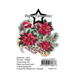 Paper Favourites - Die Cuts - Christmas Poinsettia - PFD032