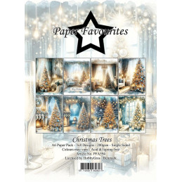 Paper Favourites - Papirpakke A6 - Christmas Trees - PFA594