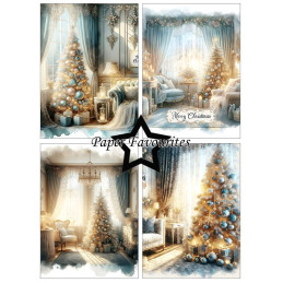Paper Favourites - Papirpakke A6 - Christmas Trees - PFA594