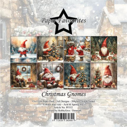 Paper Favourites - Papirpakke 15x15 - Christmas Gnomes - PF552