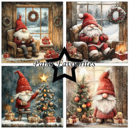 Paper Favourites - Papirpakke 15x15 - Christmas Gnomes - PF552