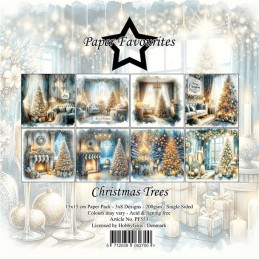 Paper Favourites - Papirpakke 15x15 - Christmas Trees - PF553