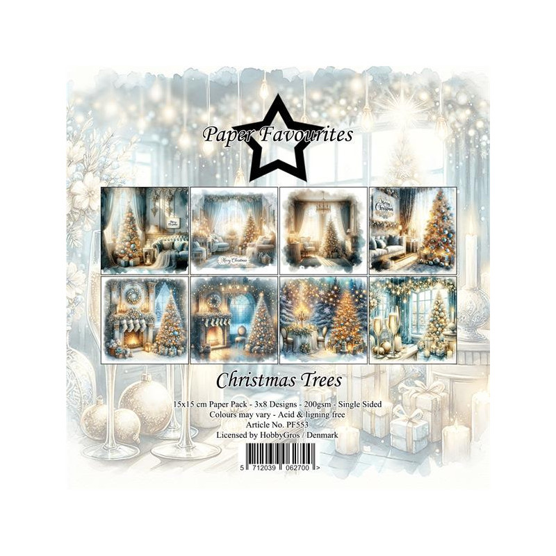 Paper Favourites - Papirpakke 15x15 - Christmas Trees - PF553