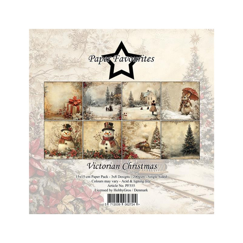 Paper Favourites - Papirpakke 15x15 - Victorian Christmas - PF555
