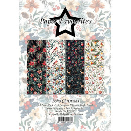 Paper Favourites - Papirpakke A5 - Boho Christmas - PFA193