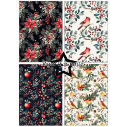 Paper Favourites - Papirpakke A5 - Boho Christmas - PFA193