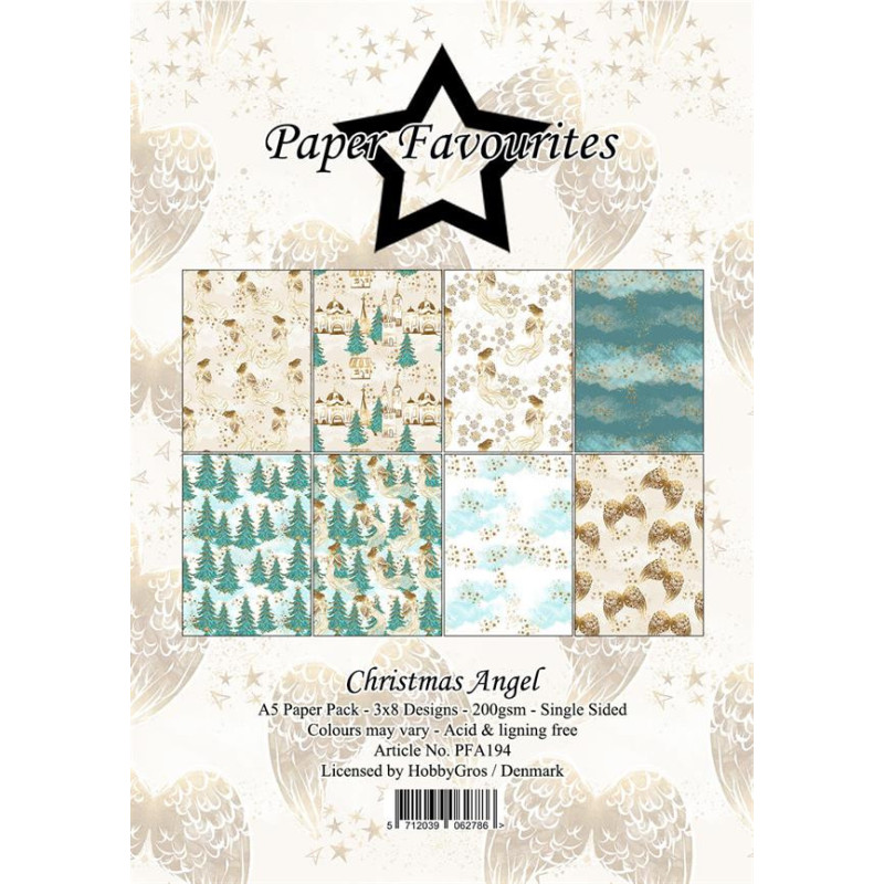 Paper Favourites - Papirpakke A5 - Christmas Angel - PFA194