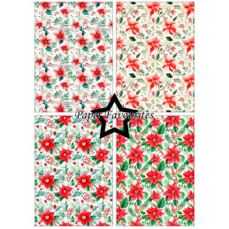 Paper Favourites - Papirpakke A5 - Poinsettia - PFA196