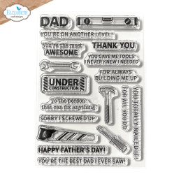 Elizabeth Craft Designs - Stamps - Cute & Whimsical - Best Dad Sentiments
