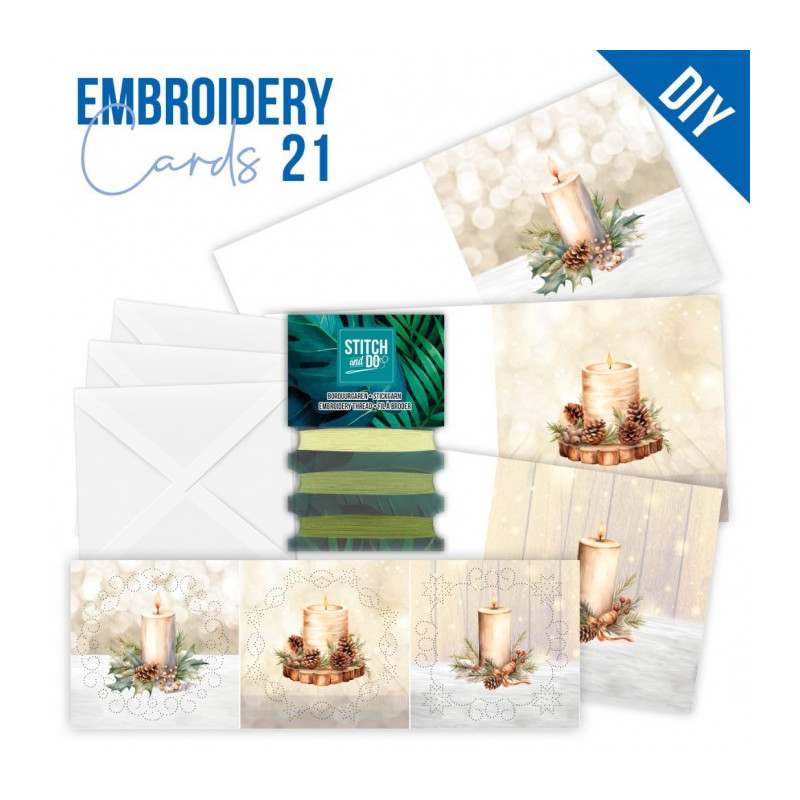 Stitch And Do Cards 21 - Christmas Candles