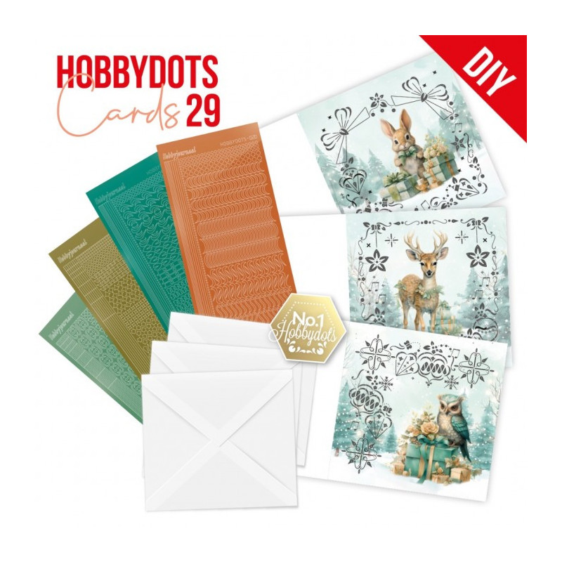Dot And Do Cards 29 - Emerald Christmas Animals