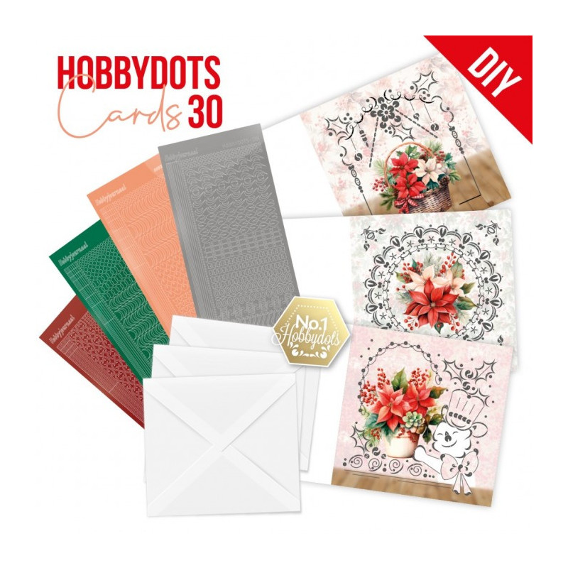 Dot And Do Cards 30 - Poinsettia