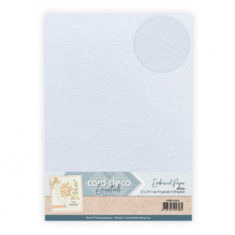Card Deco Essentials - Embossed Paper - Blossom Garden - White