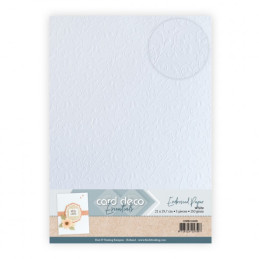 Card Deco Essentials - Embossed Paper - Vine Flourish - White