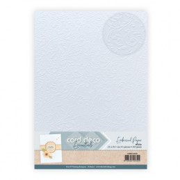 Card Deco Essentials - Embossed Paper - Baroque Charm - White