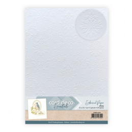 Card Deco Essentials - Embossed Paper - Daisy Delight - White
