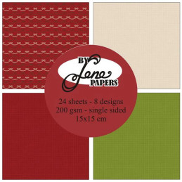 By Lene - Papirpakke 15x15 - Christmas Tones - BLP069