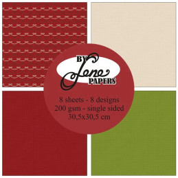 By Lene - Papirpakke 30x30 - Christmas Tones - BLP369