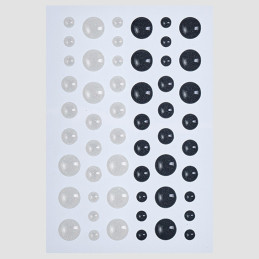 Design5 - Enamel Dots GLIMMER - Klar + Sort