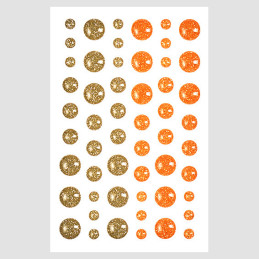 Design5 - Enamel Dots GLIMMER - Champagne + Cognac