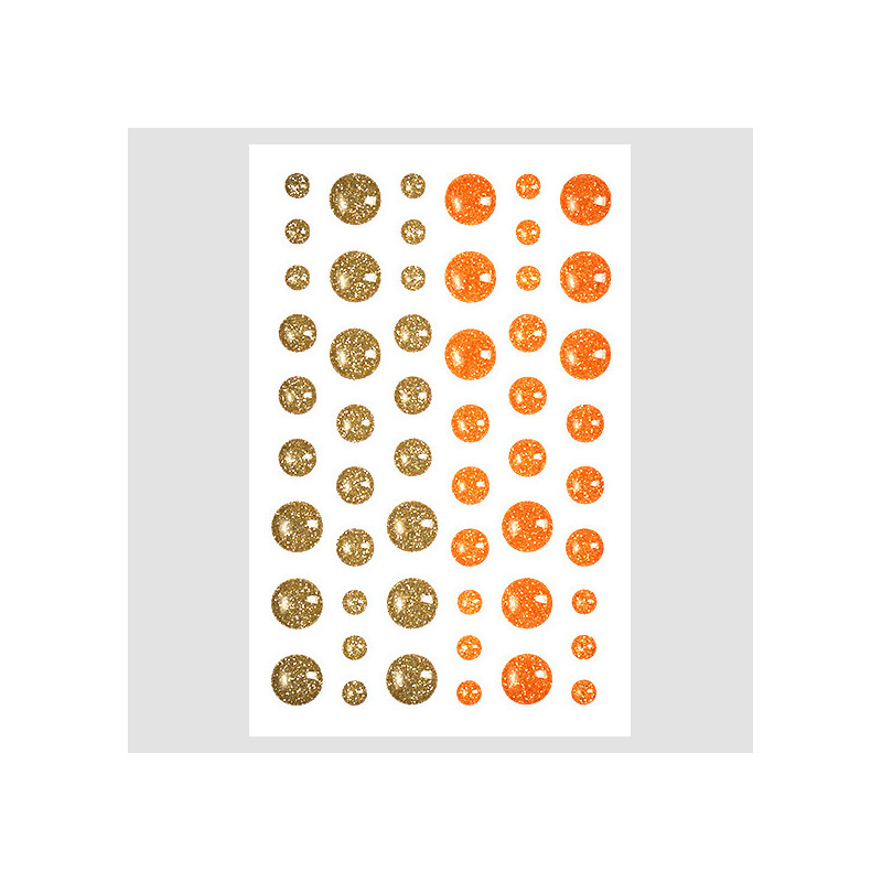 Design5 - Enamel Dots GLIMMER - Champagne + Cognac - D500024ED