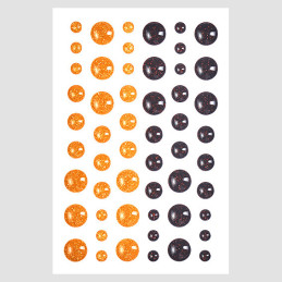 Design5 - Enamel Dots GLIMMER - OrangeGuld + Mørkebrun - D500025ED