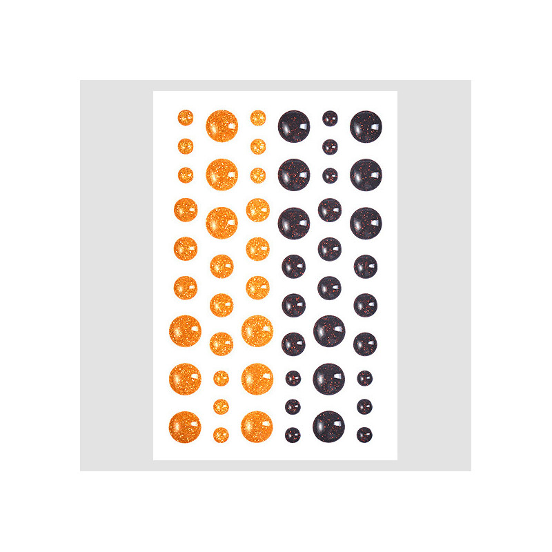 Design5 - Enamel Dots GLIMMER - OrangeGuld + Mørkebrun - D500025ED
