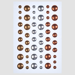 Design5 - Enamel Dots METAL - Guld + Sølv + Kobber - D500026ED