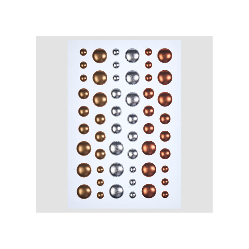 Design5 - Enamel Dots METAL - Guld + Sølv + Kobber - D500026ED