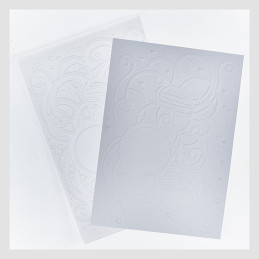 Design5 - Embossingfolder - Swirl Med Hjerter - D500001EF