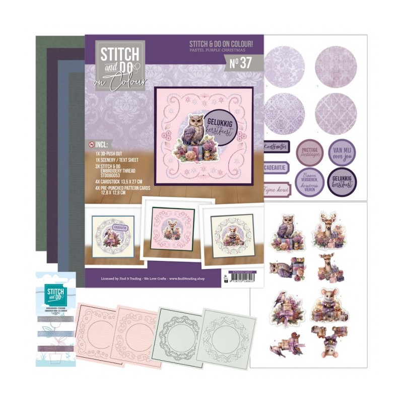 Stitch And Do - On Colour No. 37 - Pastel Purple Christmas