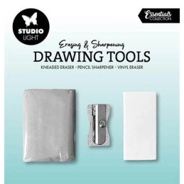 Studio Light - Drawing Tools - Kneaded & Vinyl Eraser, Sharpener
