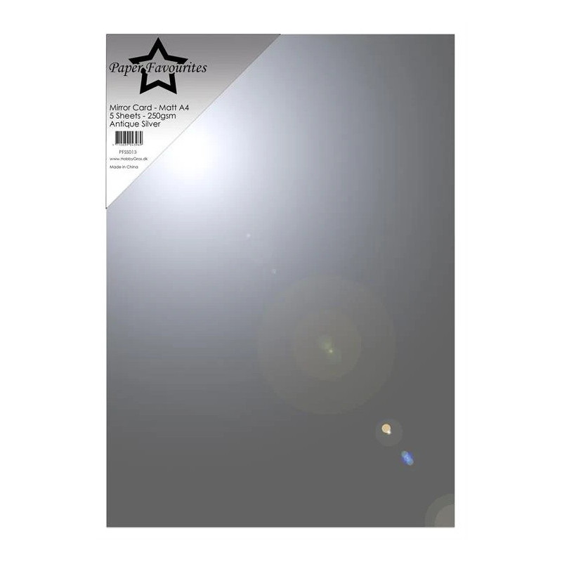 Paper Favourites - Mirror Card Glossy - Antique Silver