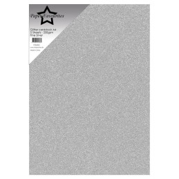 Paper Favourites - Glitter Cardstock - Fine Silver