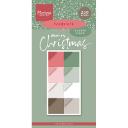 Marianne Design - Papirblok 15x30 - Merry Christmas - Cardstock - PK9218