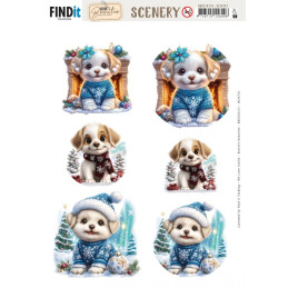 Pushout - Berries Beauties - Scenery - Christmas Dog - BBSC10115
