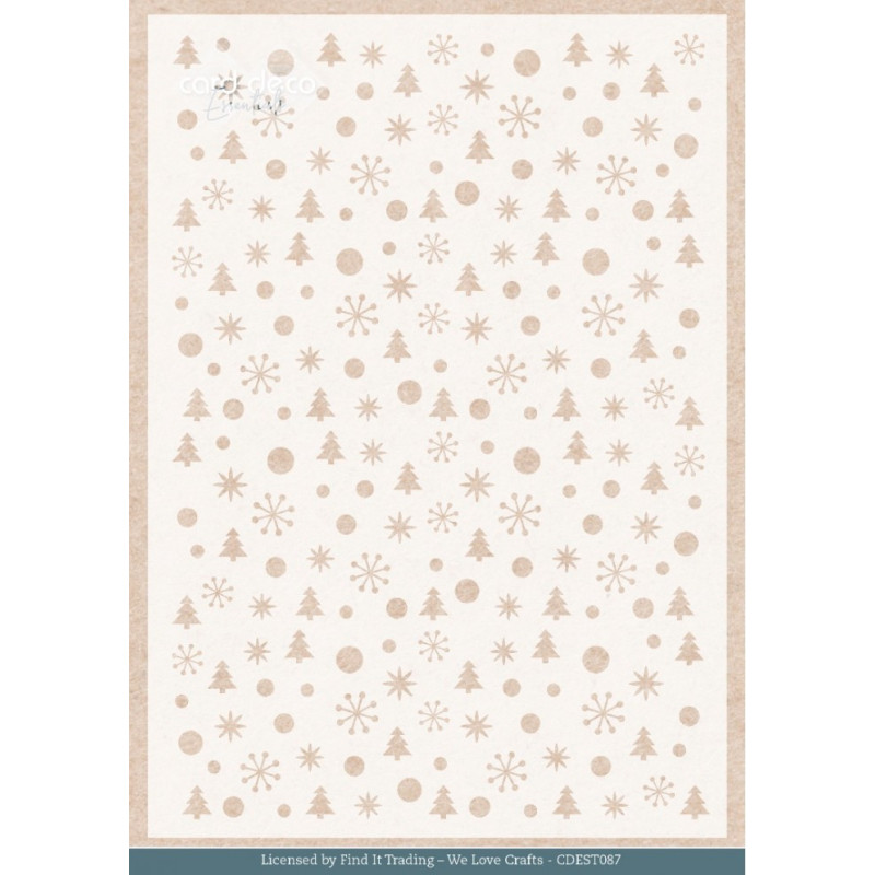 Card Deco Essentials - Stencil A5 - Christmas Pattern