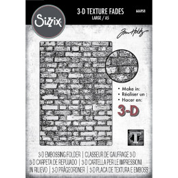 Sizzix - Tim Holtz - 3D Embossingfolder - Vault Brickwork - 666958