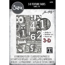 Sizzix - Tim Holtz - 3D Embossingfolder - Vault Numbered Large - 6667081