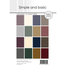 Simple And Basic - Papirpakke A5 - Solid Papers - It's A Man's Thing - SBP975