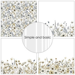 Simple And Basic - Papirpakke 15x15 - Winterflowers - SBP555